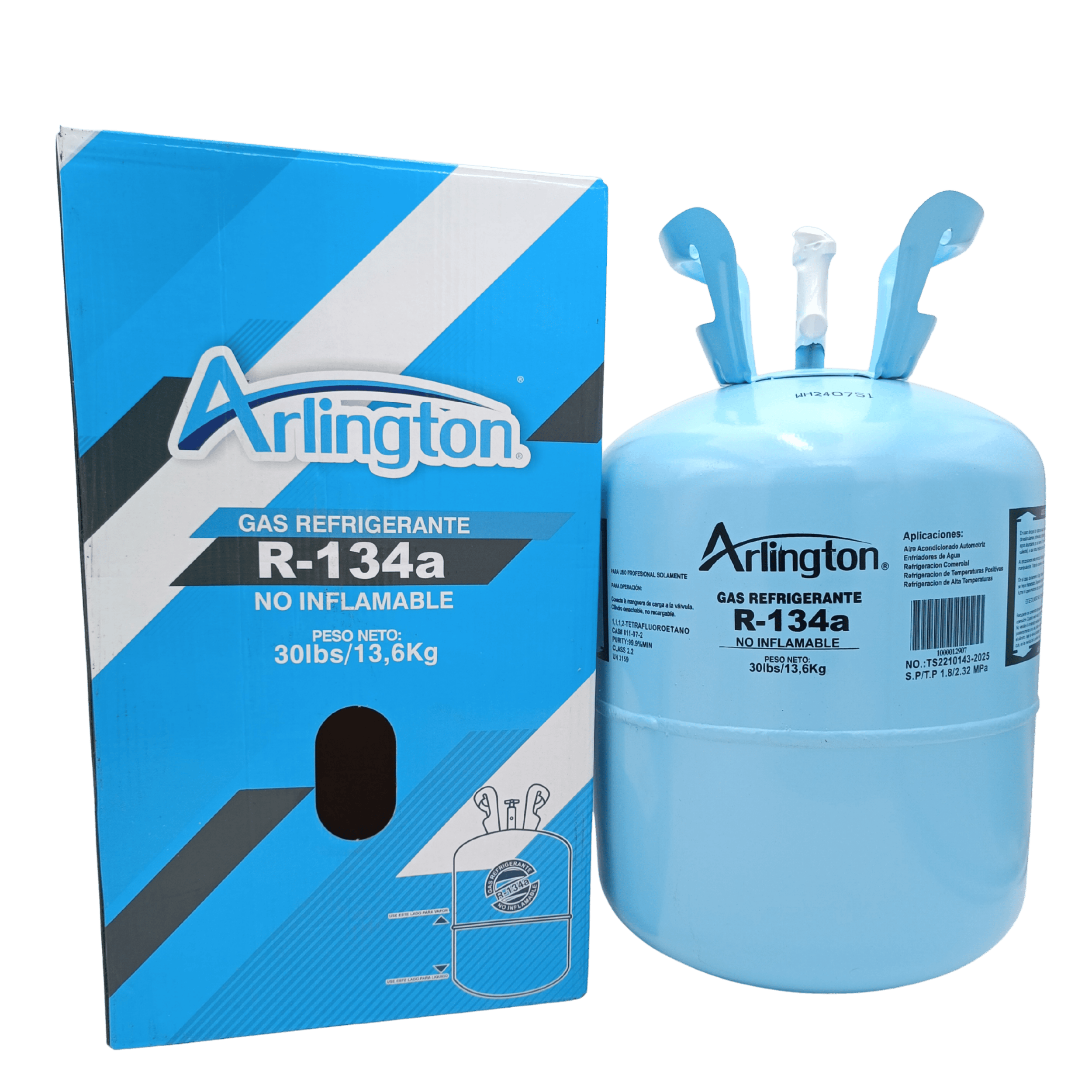GAS R134A ARLINGTOM REFRIGERANTE TANQUE