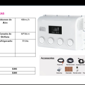 AIRE ACONDICIONADO INTEGRADO TIPO MOCHILA 12V