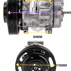 COMPRESOR SD7H15 8PK VOLVO/ MACK 24V 176MM
