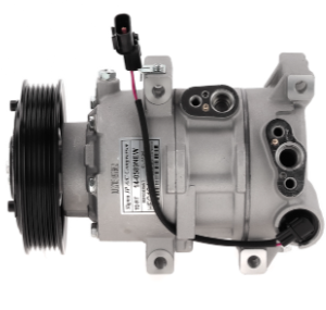 COMPRESOR HYUNDAY ACCENT 13-15 KIA RIO 13-15 CUELLO LARGO 12V DIRECTO 4 TORNILLOS SIN BOBINA CON VALVULA DE CONTROL RECONSTRUIDO