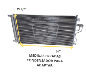 CONDENSADOR HYUNDAI TUCSON / KIA SPORTAGE 11-17 GASOLINA - PARA ADAPTAR